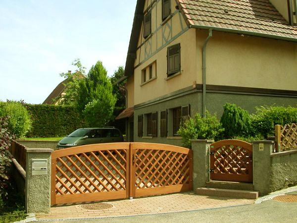 Fabricant portail clôture bois Alsace